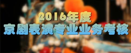 擦逼穴高清国家京剧院2016年度京剧表演专业业务考...